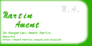 martin ament business card